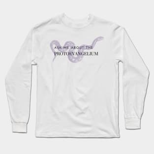 ask me about the protoevangelium, purple snake Long Sleeve T-Shirt